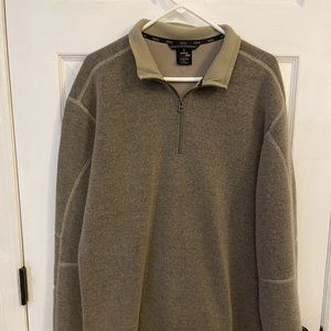 KUHL Men's Fleece THOR Oatmeal 1/4"  ZIP Pullover Sweater